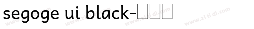 segoge ui black字体转换